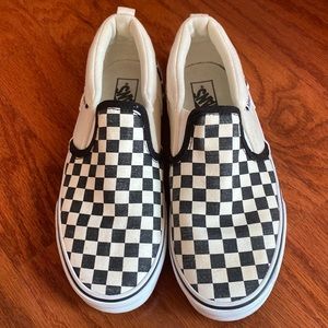 Checkered vans boys size 4